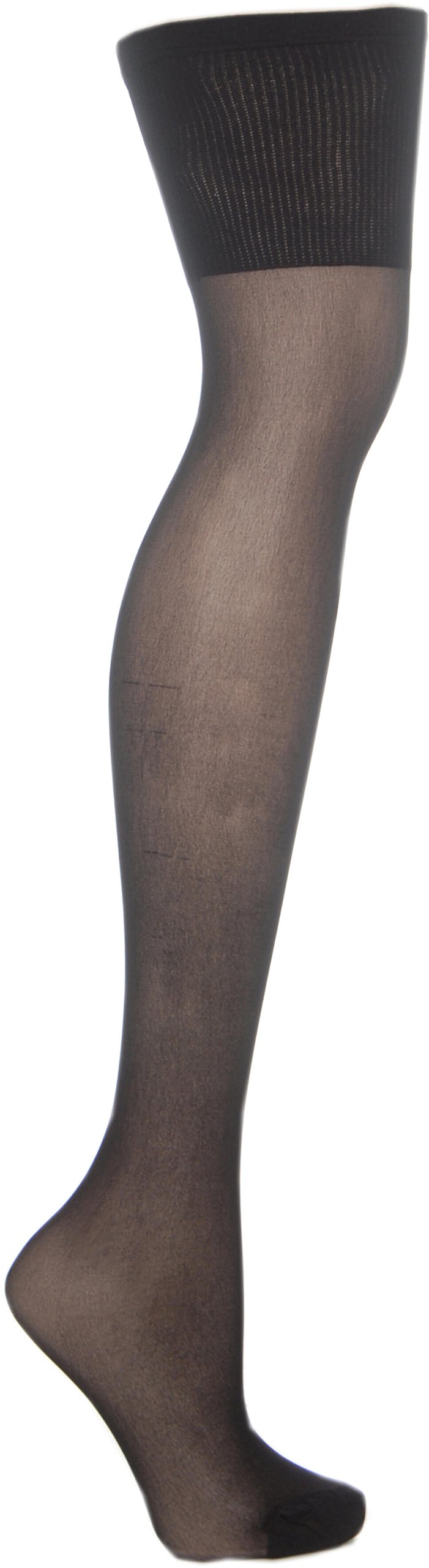 Cosyfeet Women's Black Extra Roomy Softhold® Premium Hold‑Ups 20 Denier - One Size Fits All