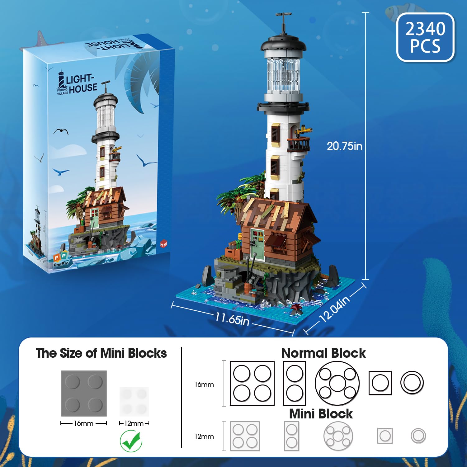 Amazon.co.jp: 灯台ビルディングセット LED付きミニブロック 理想的な