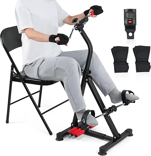 Adjustable Pedal Exerciser Bike for Seniors - Hand Arm Leg