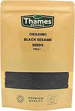 Organic Black Sesame Seeds - of Nutritious & Flavorful Seeds - No Additives, No Preservatives - Raw, Vegan, Non-GMO - Great for Snacking, Baking, and Sprinkling - Thames Organic 500g