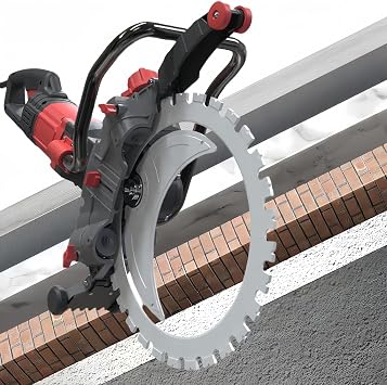 Toroidal Electric Concrete Saw, 11.41in Concrete Cutter Saw with Water Fed Dust Suppression, 8980W Power Equipped With a Saw Blade for Granite, Porcelain, Wood,Concrete, Stone, etc.