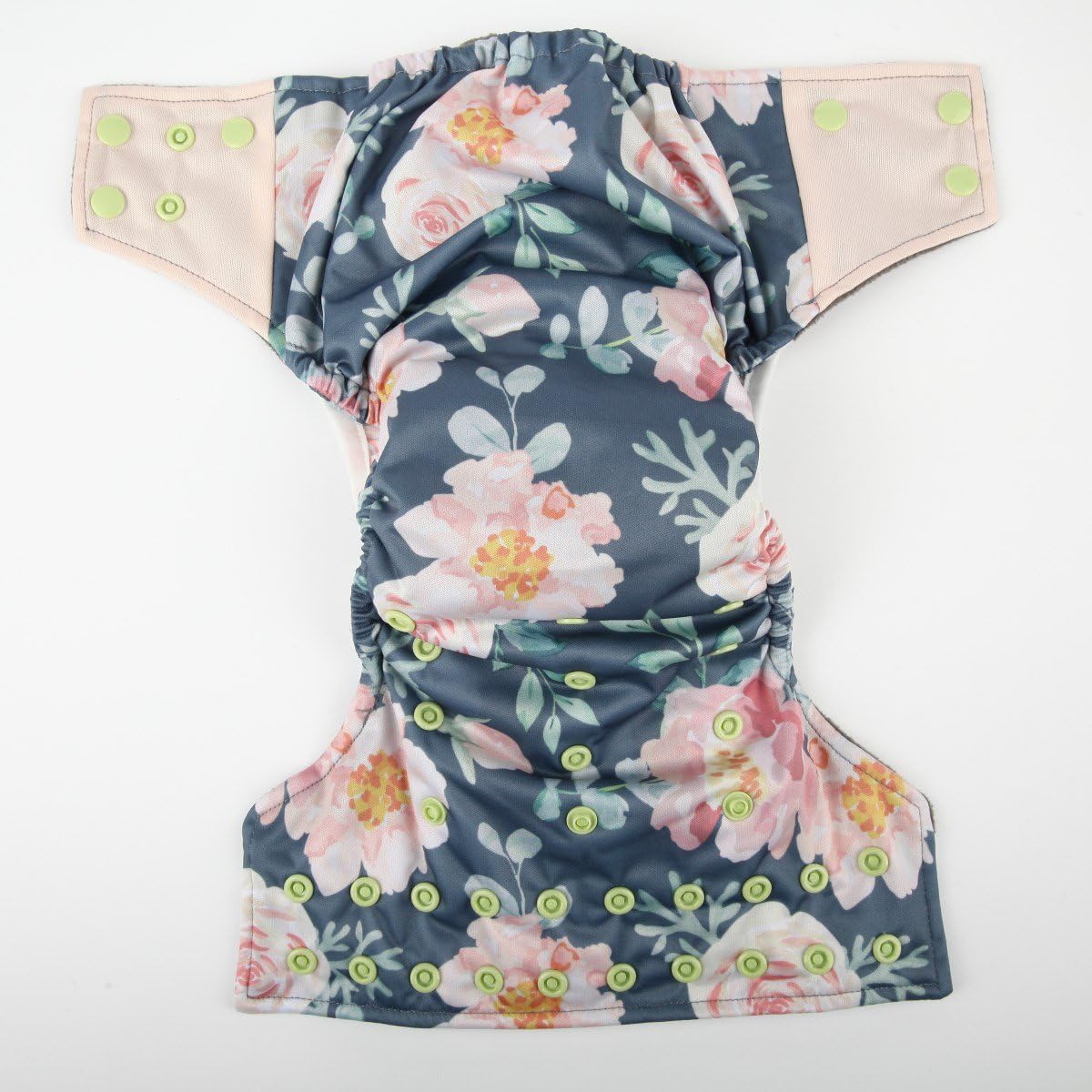 3 AIll in One Cloth Diapers Nappies for Night AIO Sewn in Insert Reusable Washable (Flower Set)