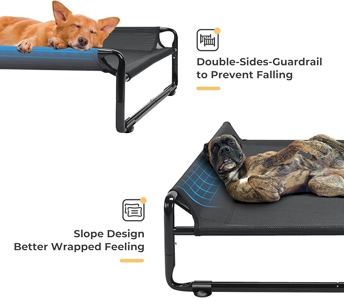 Catre para Perro Grande con Malla Refrescante y Reposacabeza miniatura 2