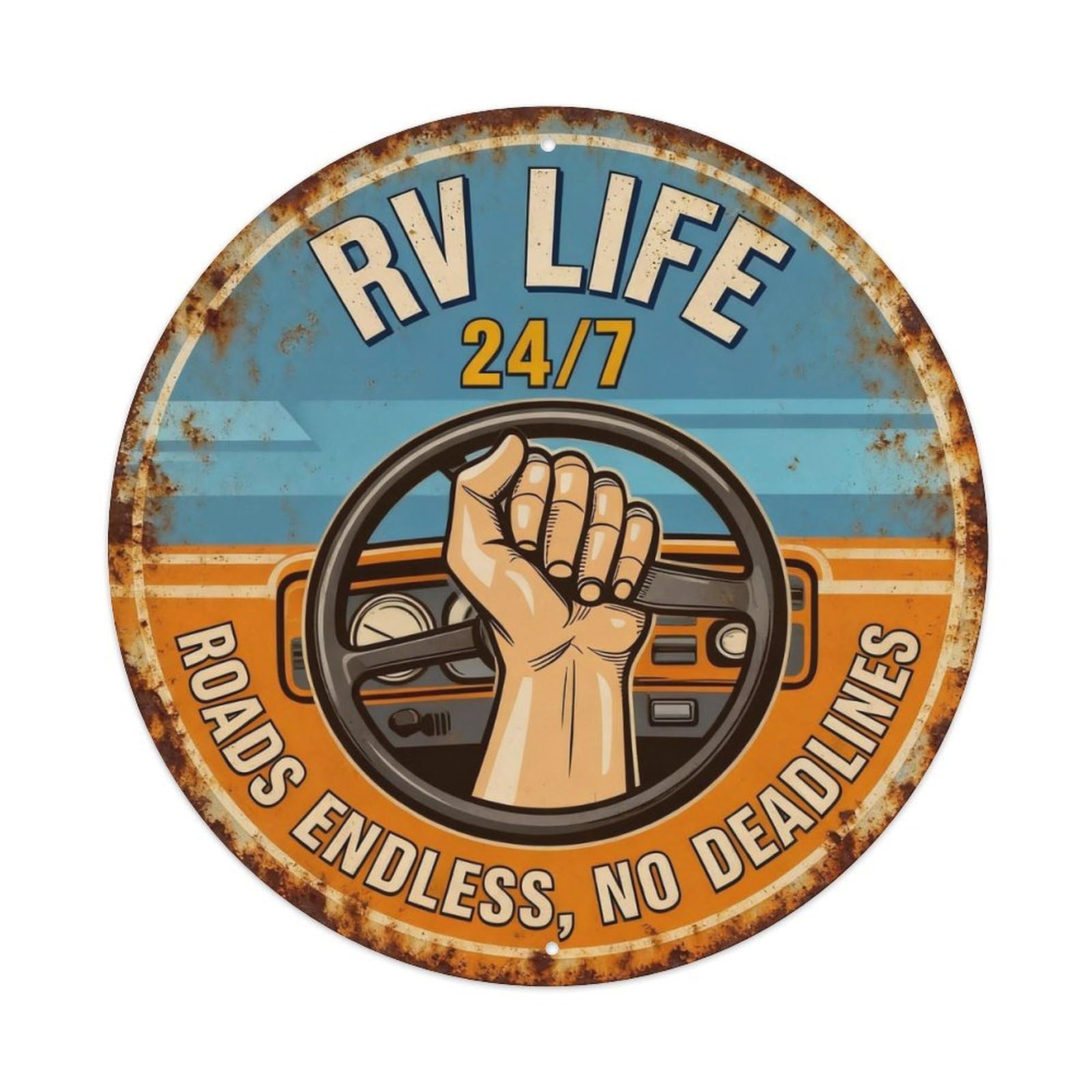 Rv Life 247 Metal Tin Sign Plaque