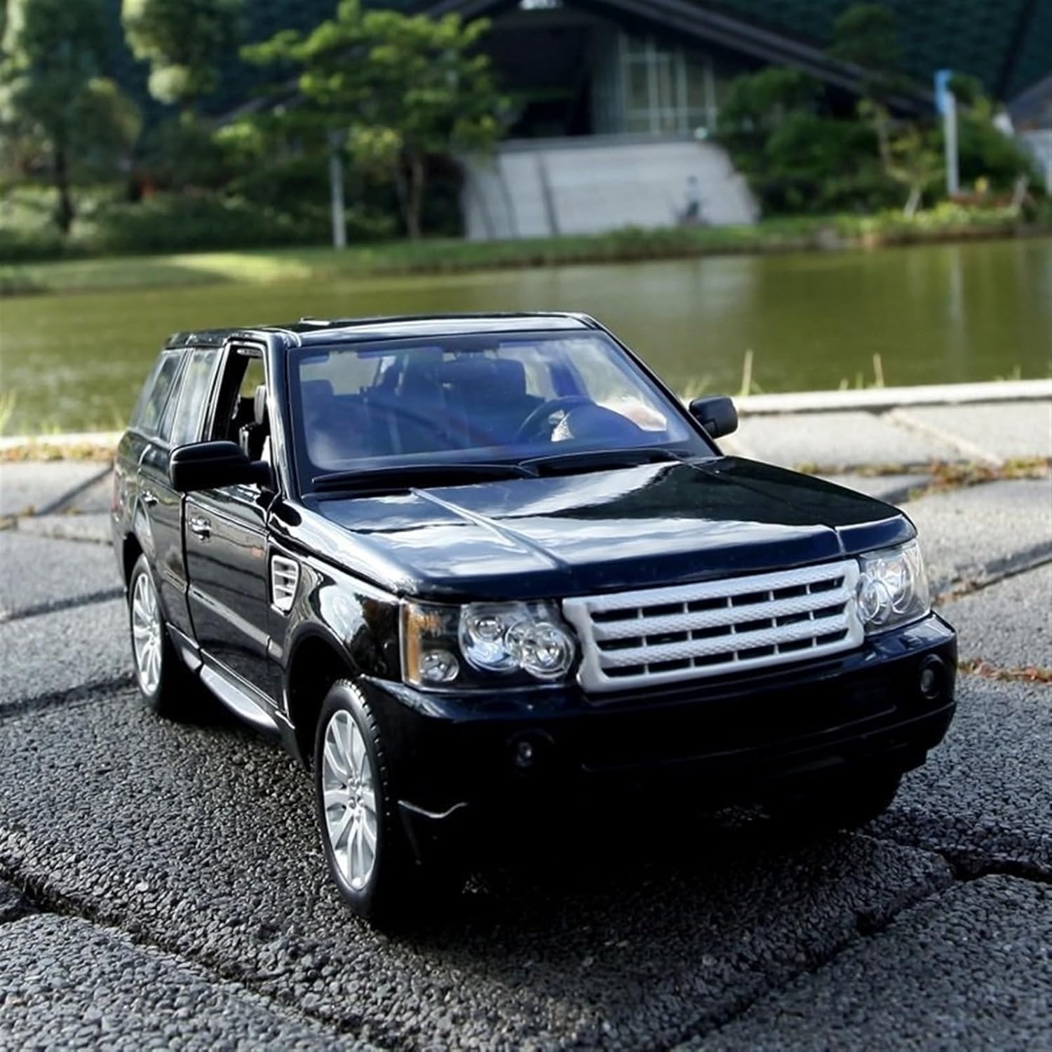 1:18 Simulation Alloy Off-Road Vehicle Model Ornaments Metal car Models (Black)