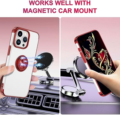Miniatura 5 de LONTECT Funda para iPhone 15 Pro Max a prueba de golpes, delgada, resistente a las caídas, cubierta protectora de cuerpo completo con soporte de