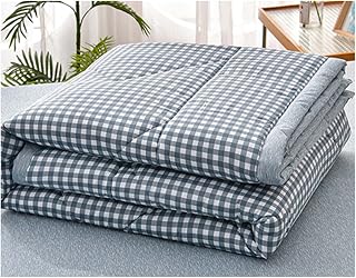 Comforter Thin Quilt Summer Lightweight Comforter, 100% Washed Cotton, Machine Washable,Soft Comfy Breathable Can Sleep Naked,L,180x200cm