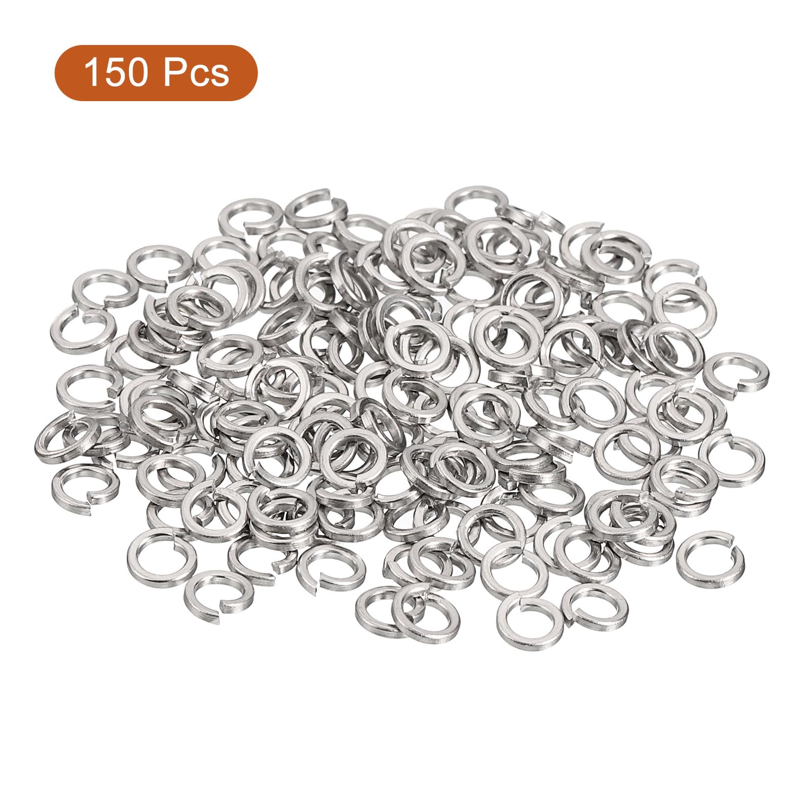 MECCANIXITY 12# Spring Lock Washers, 304 Stainless Steel, Pack Of 120 - ID 5.6mm, OD 9.3mm