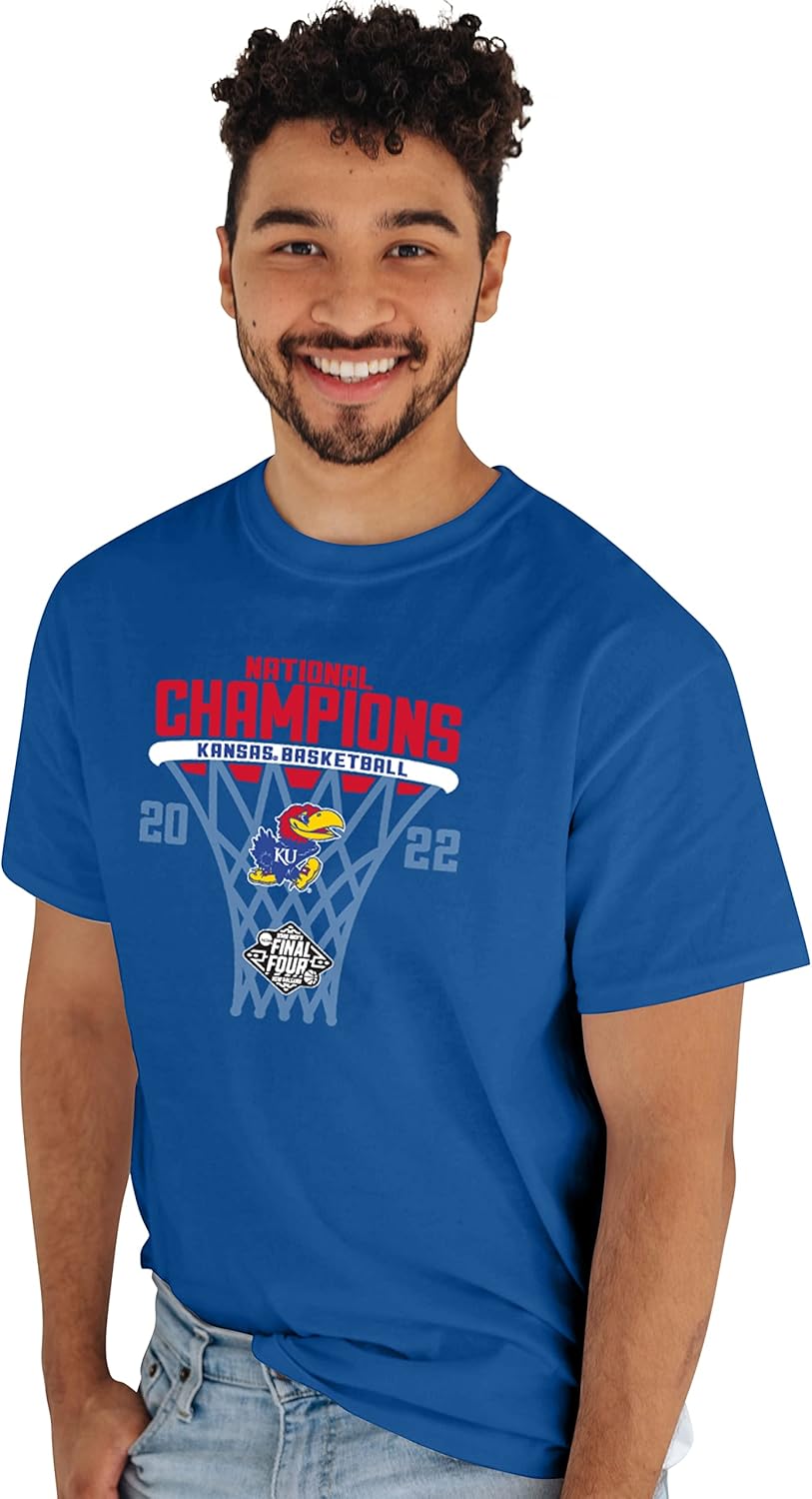 Blue 84 NCAA Mens NCAA Kansas Jayhawks National Basketball Champions T-Shirt 2022 Bracket