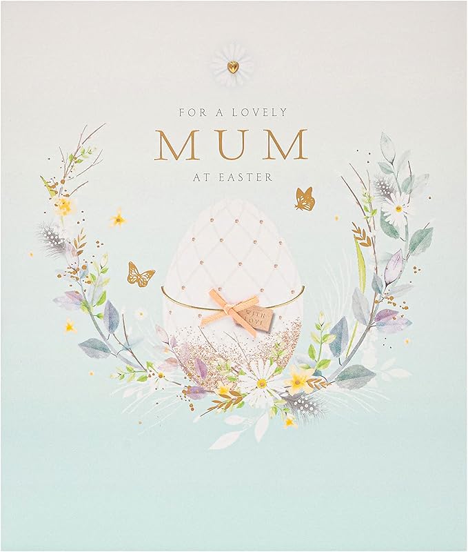 Mum Easter Card with Envelope Lovely Design, by UK Greetings Amazon