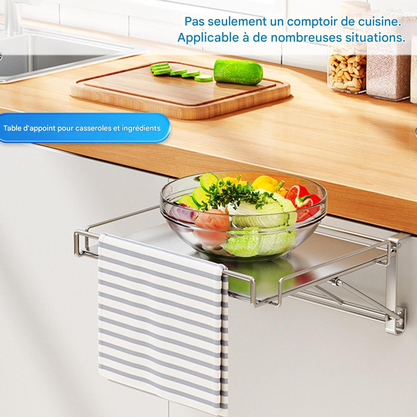 Organizador De Puerta De Armario Organizador De Ganchos Plegable Para | Gancho para Estante y Colgador de Toallas para Platos Ollas Hogar Dormitorio Encimera Balcón