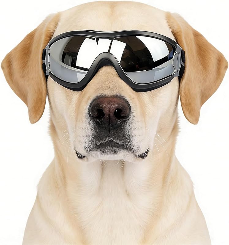 Óculos de Sol para Cães NAMSAN com Lentes UV400 e Tiras Ajustáveis, Preto