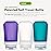 humangear GoToob+ 3-Pack (Medium) | Refillable Silicone Travel Bottle | Locking Lid | Food-Safe Material, Clear/Purple/Teal, Medium (2.5 fl.oz.; 74ml)