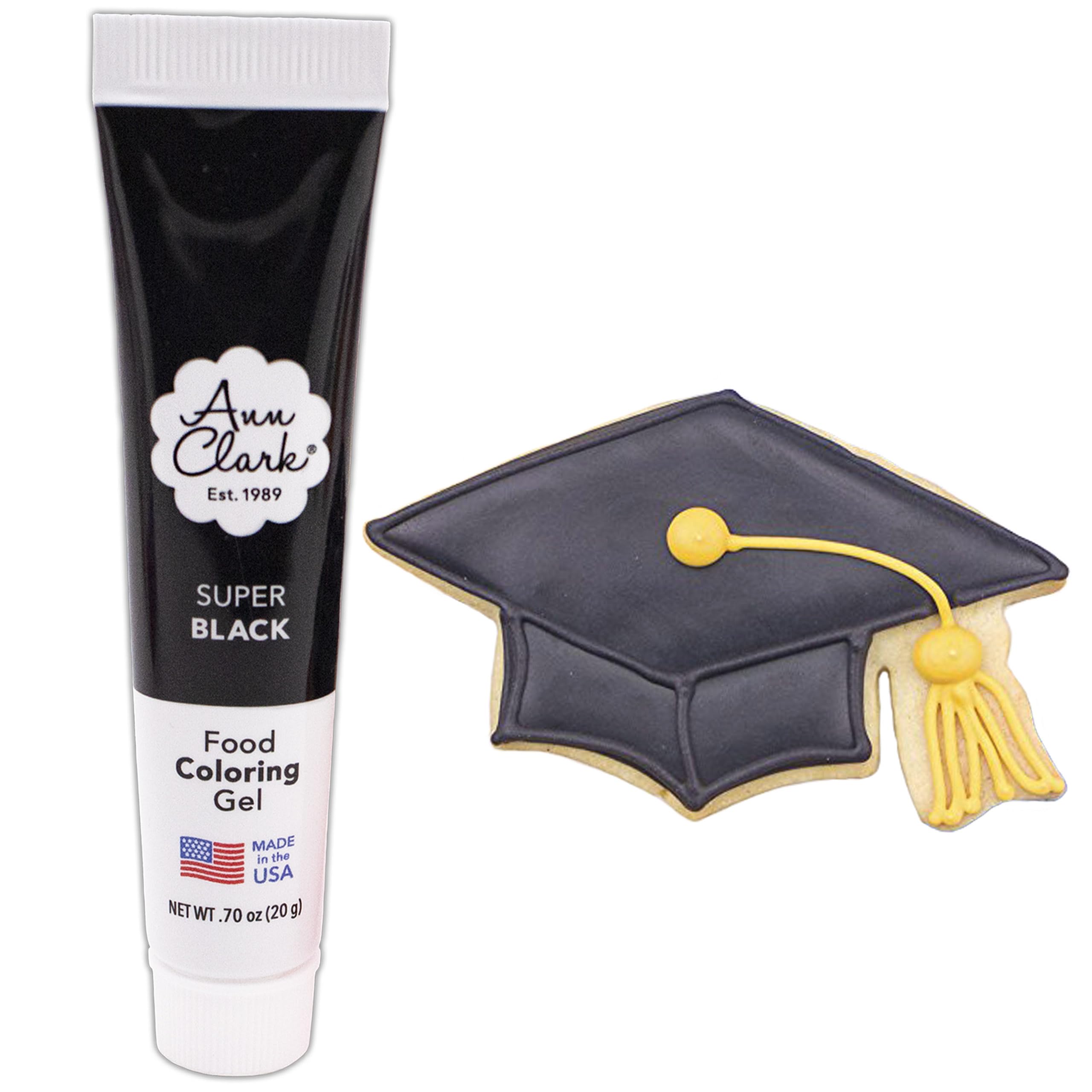 Ann Clark Super Black Food Coloring Gel .70 oz. Professional Grade Made in USA