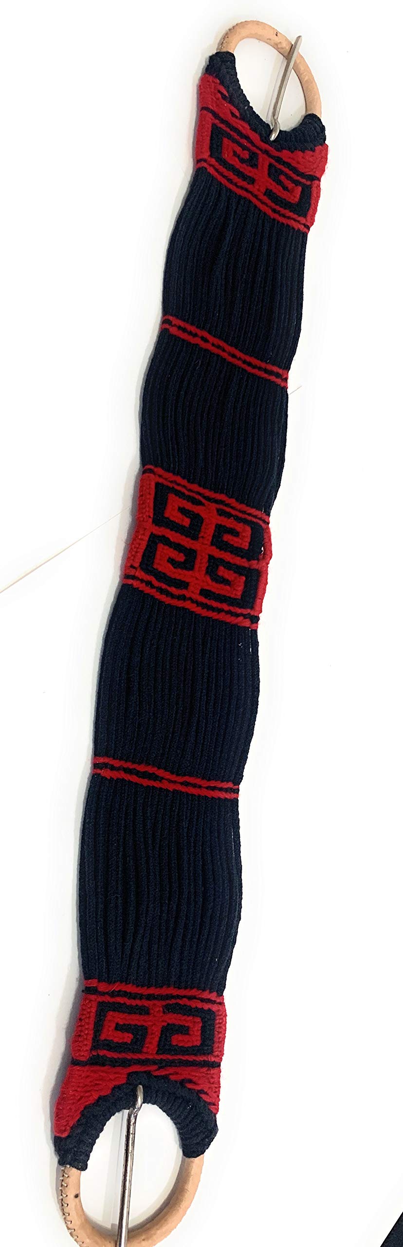 EL CHARRO37 inch Cincho Charro, Saddle Horse Red Black Cinch Girth