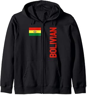 Bolivian Flag And Bolivia Roots Zip Hoodie