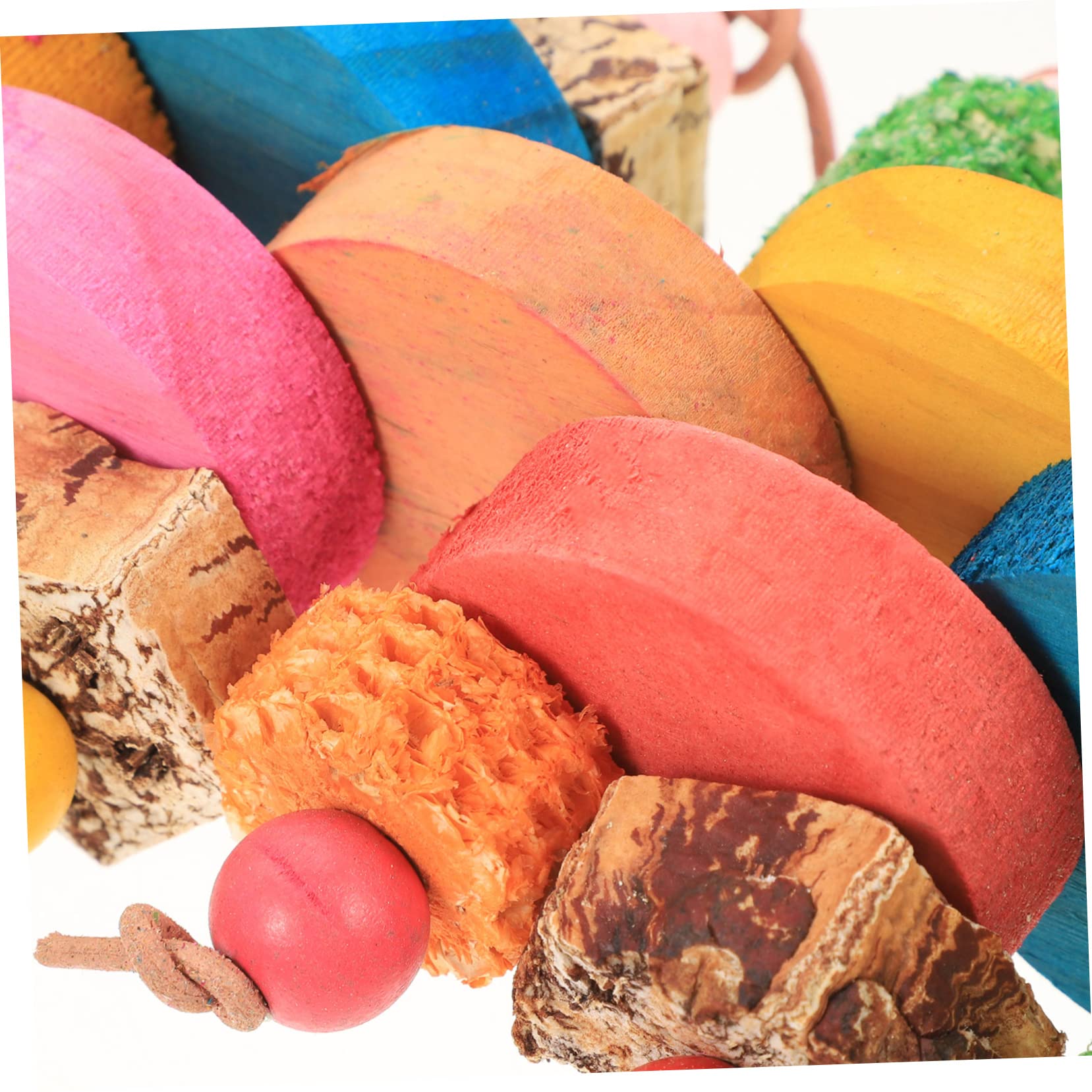 VANZACK 2pezzi Giocattolo Da Masticare Per Pappagalli Legno Accessorio Per Uccelli e Resistente Gioco Appeso Per Cocoriti e Pappagalli Decorazione Per Gabbia e Attività Stimolante