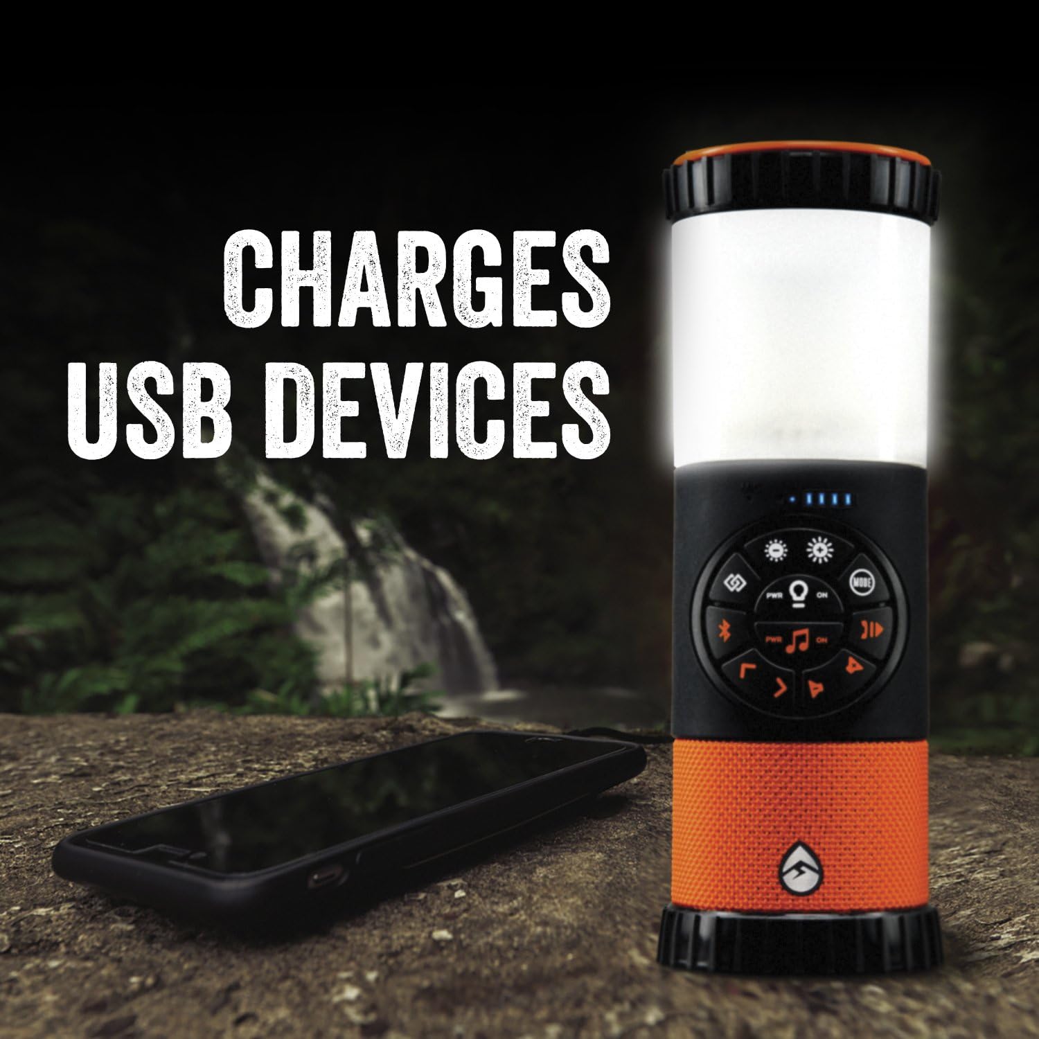 Flаѕh Sаlе Buу 1 gеt 1 ECOXGEAR 100% Waterproof EcoLantern with High Intensity LED's, Built in 360 Degree Bluetooth Speaker & 4,400 mAh Power Bank - Orange