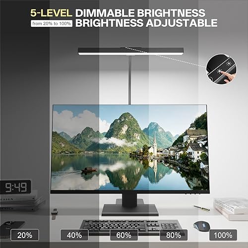 Miniatura 7 de Kary LED Desk Lamp with Base,Eye-Care Architect Light for Home Office,12W Task Lamp with Adjustable Flexible Gooseneck USB Adapter Touch Control 5