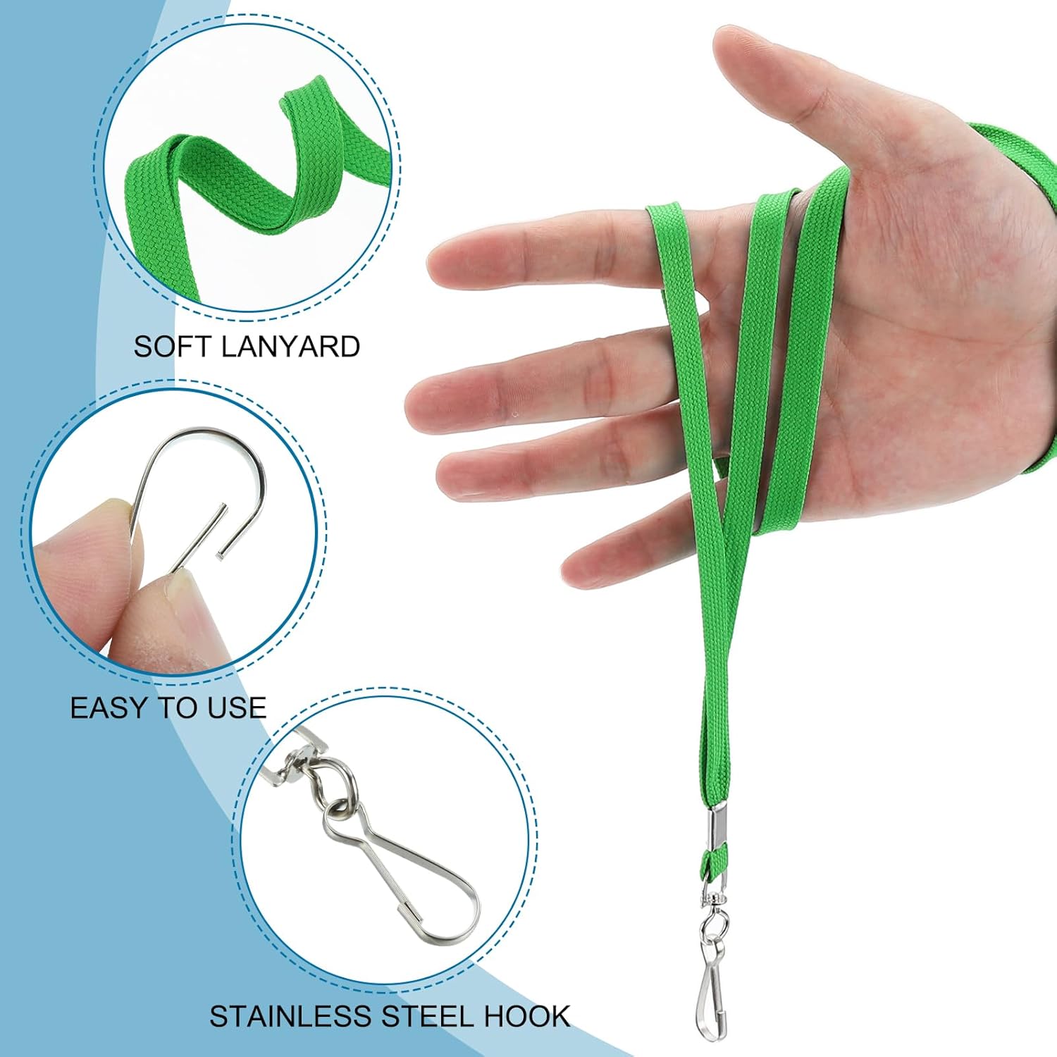 PATIKIL Lanyards Bulk Badge Lanyard for ID Badges Teacher Lanyards ID Lanyard Durable Neck Lanyard with Clip