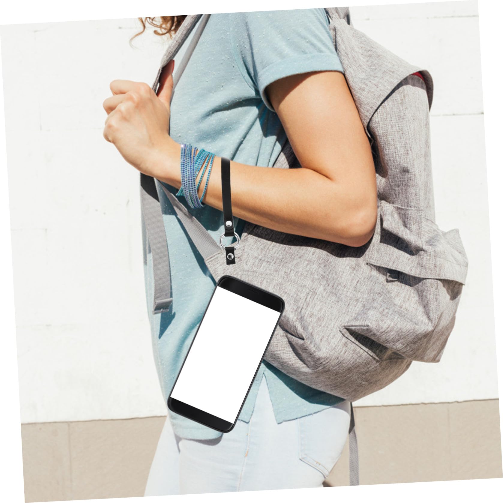 Praktisches Handgelenk-lanyard Mit Ring Aus Strapazierfähigem Leichter Telefon-armband-trageschlaufe Zum Sicheren Halten Von Handy Kamera Und Schlüssel Einfache Montage Schwarz