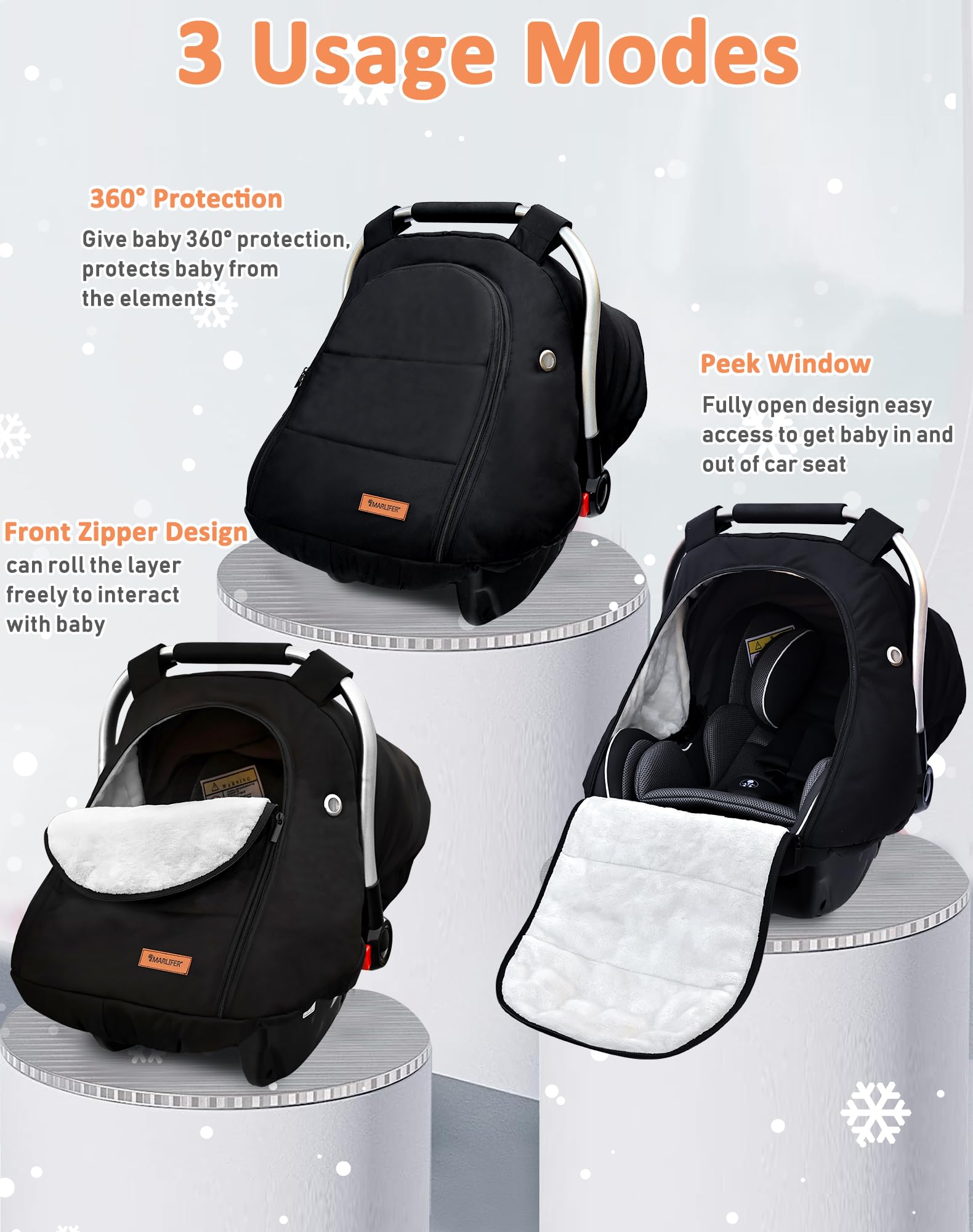 Winter Carseat Cover Waterproof Baby Car Seat Cover,YVMVDV