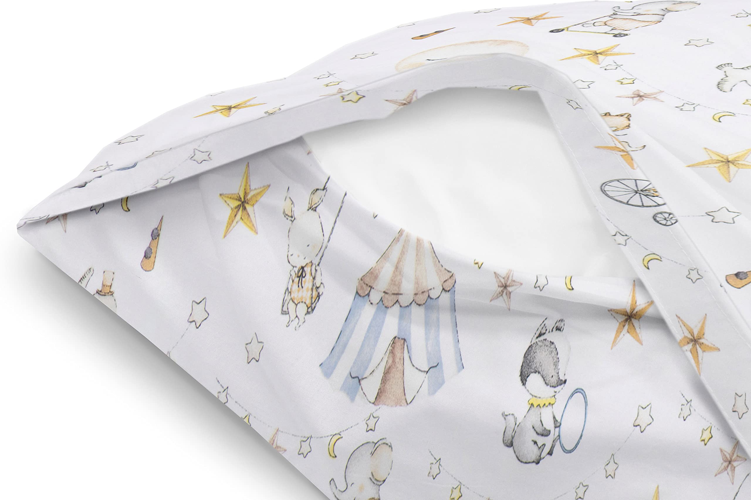 Amilian Housse de Coussin de positionnement latéral - Taie d'oreiller d' allaitement : env. 150 x 40 cm pour Coussin Confortable - Housse de Coussin - Housse de Rechange - Fleurs Bleues