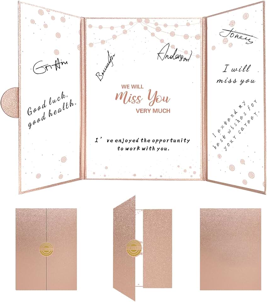 Farewell guest book signature board