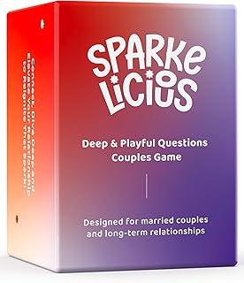 Sparkelicious - 4-Course Intimacy Conversation Cards for Couples to Deepen Connection & Spice Up Their Relationship. Fun & Romantic Date Night Couples Card Game for Adults