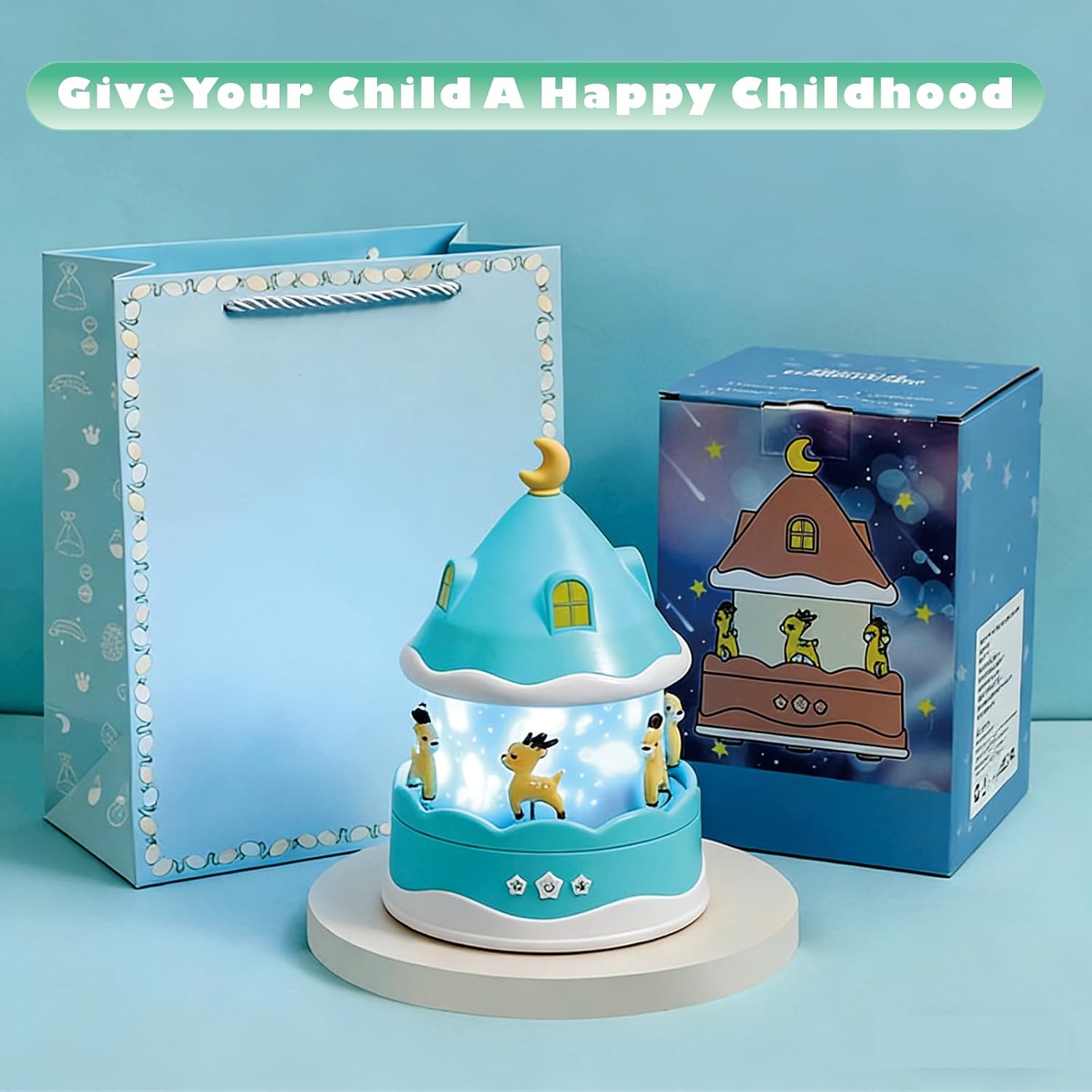 Rechargeable Star Projector Night Light | 360° Rotatable LED Color-Changing Star Light, Sleep Night Lamp for Bedroom & Living Room, Ideal Birthday Gift for Boys & Girls(Rechargeable Blue)
