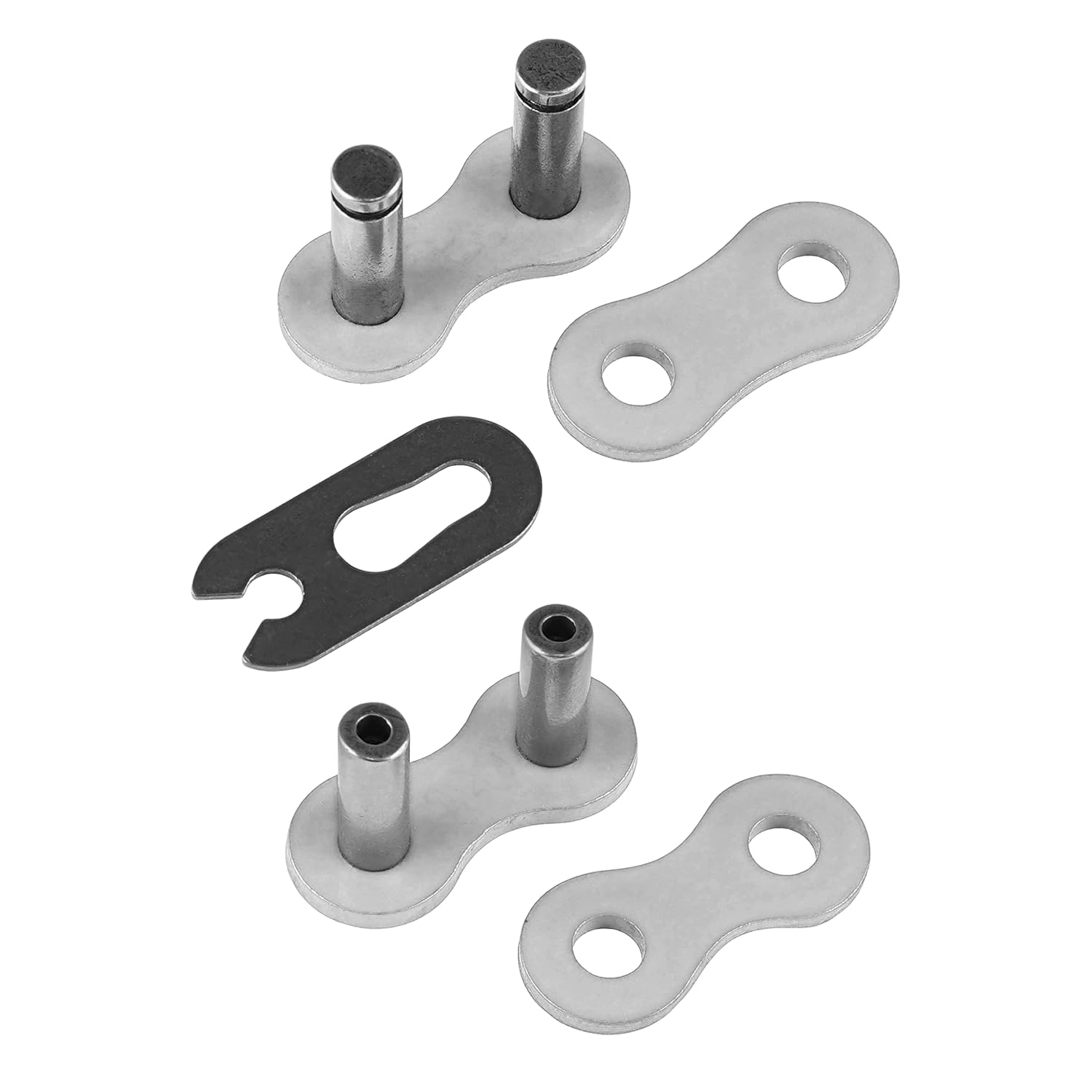 Caltric White 520-Pitch 120-Links Drive Chain Compatible with ATV/UTV/Quad/Side X Side/Motorcycle/Dirtbike/with Rivet and Clip on Master Links