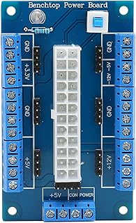 DC Power Supply Breakout Board, 24 20 Pin ATX DC Power Supply Breakout Board Module, Power Supply Breakout Board with LED Indicator Light