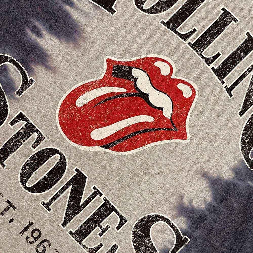 Rolling Stones Men's Grey T Shirt Satisfaction Band Logo Official Unisex Dye Wash Xxl