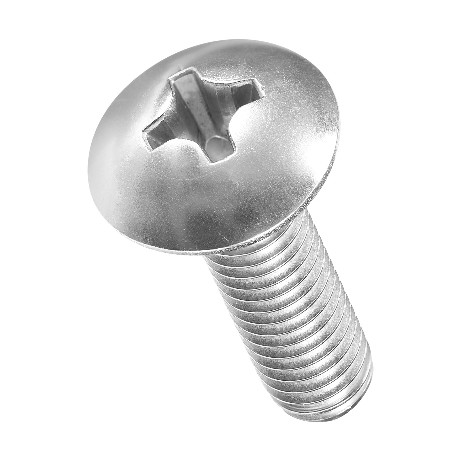 METALLIXITY Machine Screws Phillips Head(3/8"-16x1-1/4") 10Pcs, 304 Stainless Steel Round Head Phillips Drive Furniture Bolts