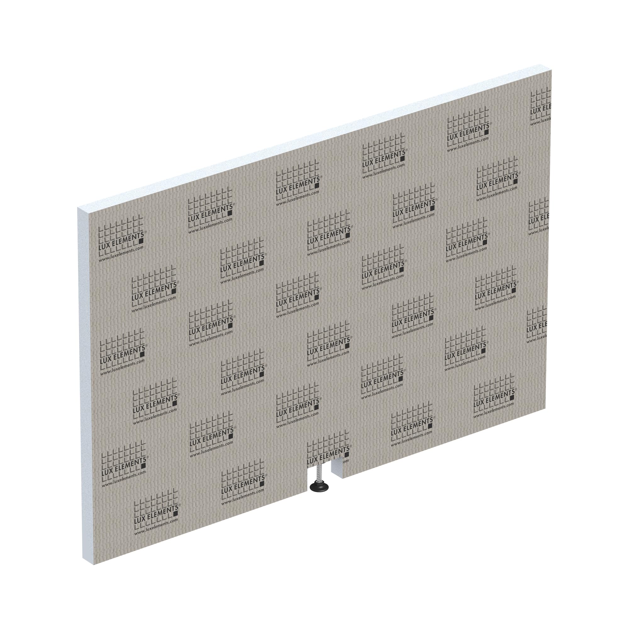 LUX ELEMENTS Badewannenverkleidung Kopfseite Fertig zum Verfliesen 90 x 60cm I Hartschaumplatte 3cm Verkleidungselement für die Badewanne mit höhenverstellbarem Fuß