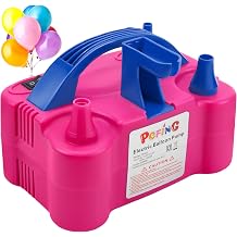 <span>PCFING Balloon Pump Electric, Portable Balloons Inflator Blower Machine with Balloon Tie Tool &amp; Dual Nozzle</span>