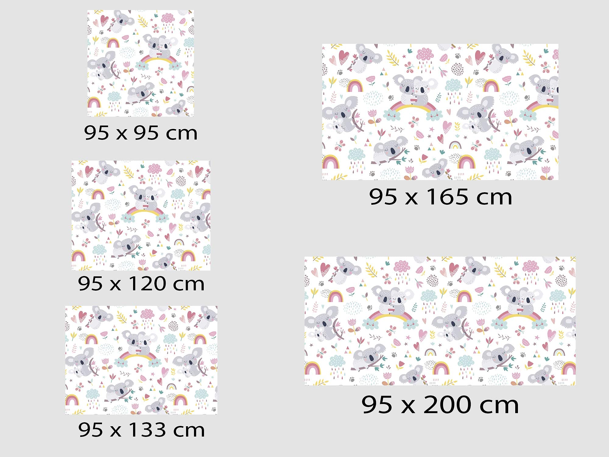 Oedim Alfombra Infantil Koala para Habitaciones PVC | 95 x 120 cm | Moqueta PVC | Suelo vinílico | Decoración del Hogar | Suelo Sintasol | Suelo de Protección |