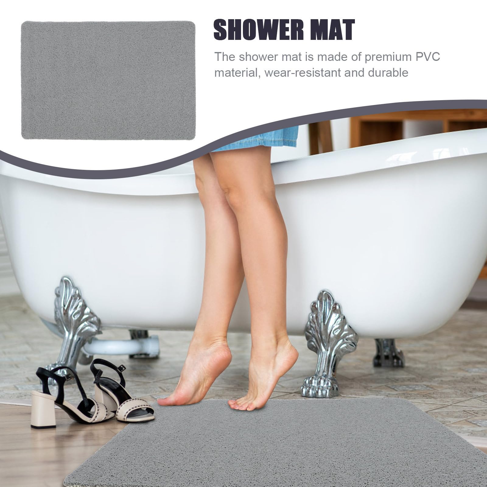 rutschfeste Komfortabel und Modernes Design Badezimmerteppiche aus PVC mit Rechteckiger Form für Dusche und Wohnzimmerboden