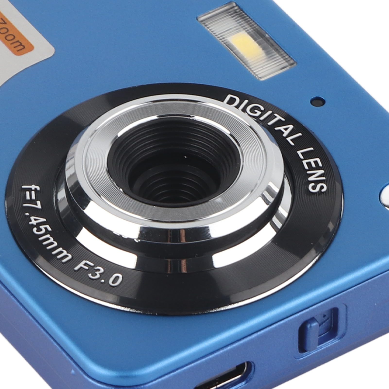 Cámara Digital 4K, 1080P FHD 44MP con Pantalla LCD de 2,7", Zoom de 8X Cámara Compacta, Cámara Portátil Antivibración con Cordón y Bolsa para Niños, Estudiantes y Principiantes (Azul)