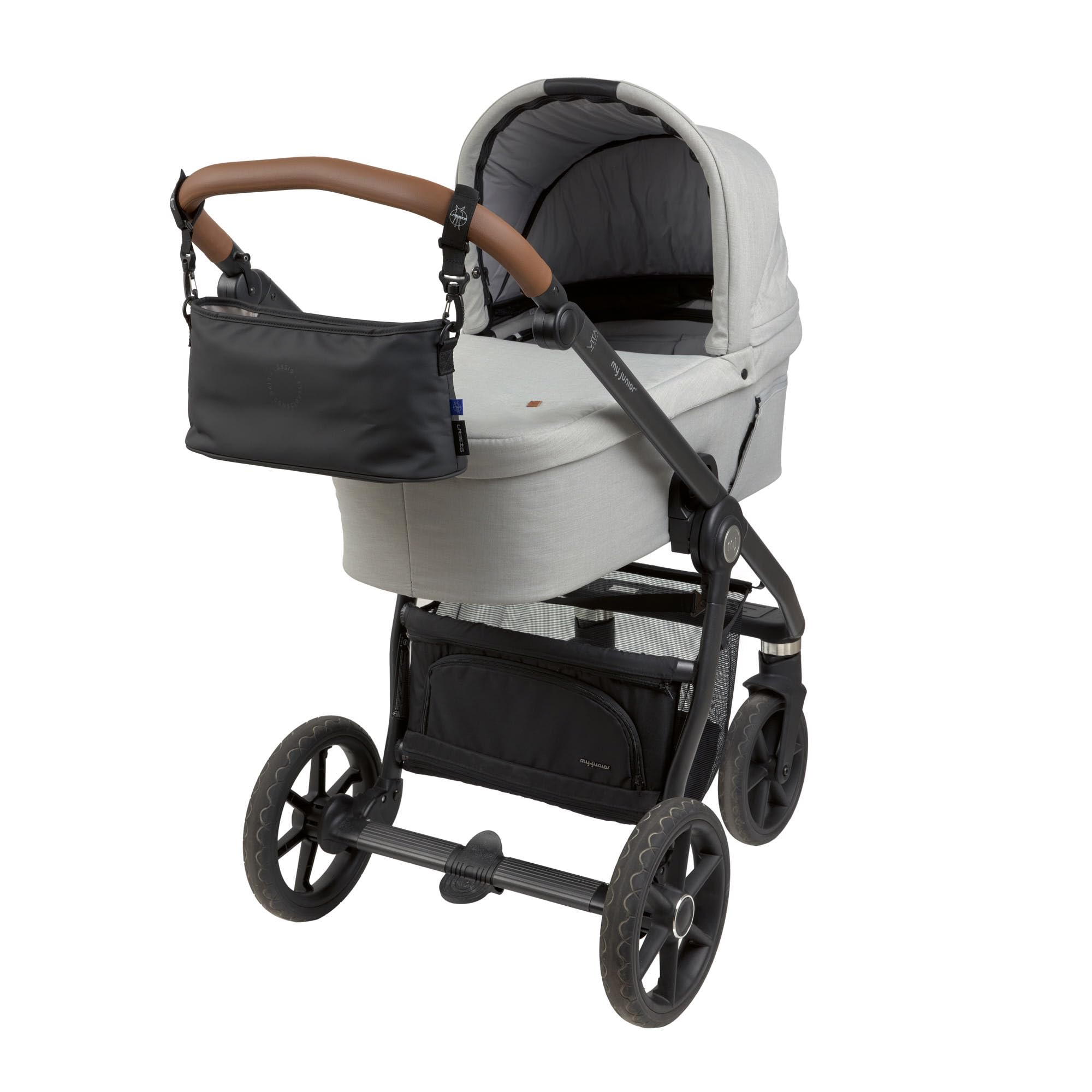 LÄSSIG Organizzatore per carrozzina per bambini organizzatore per carrozzina borsa per carrozzina con attacco per carrozzina/Buggy Organizer black