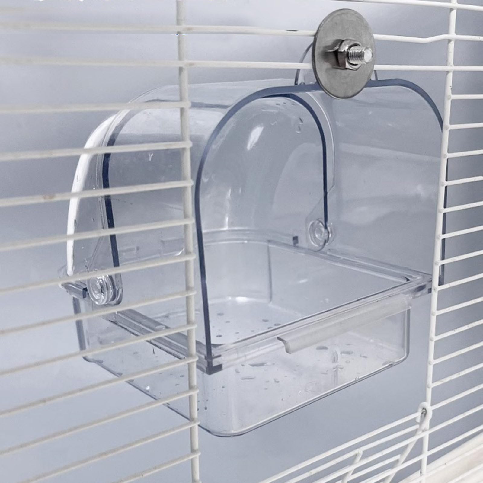 LFRXION Bird Shower Room Birdcages External Screw Bath Room Parrot Bathtub Birdcages Clear Bathing Tub Budgies Cage Decors