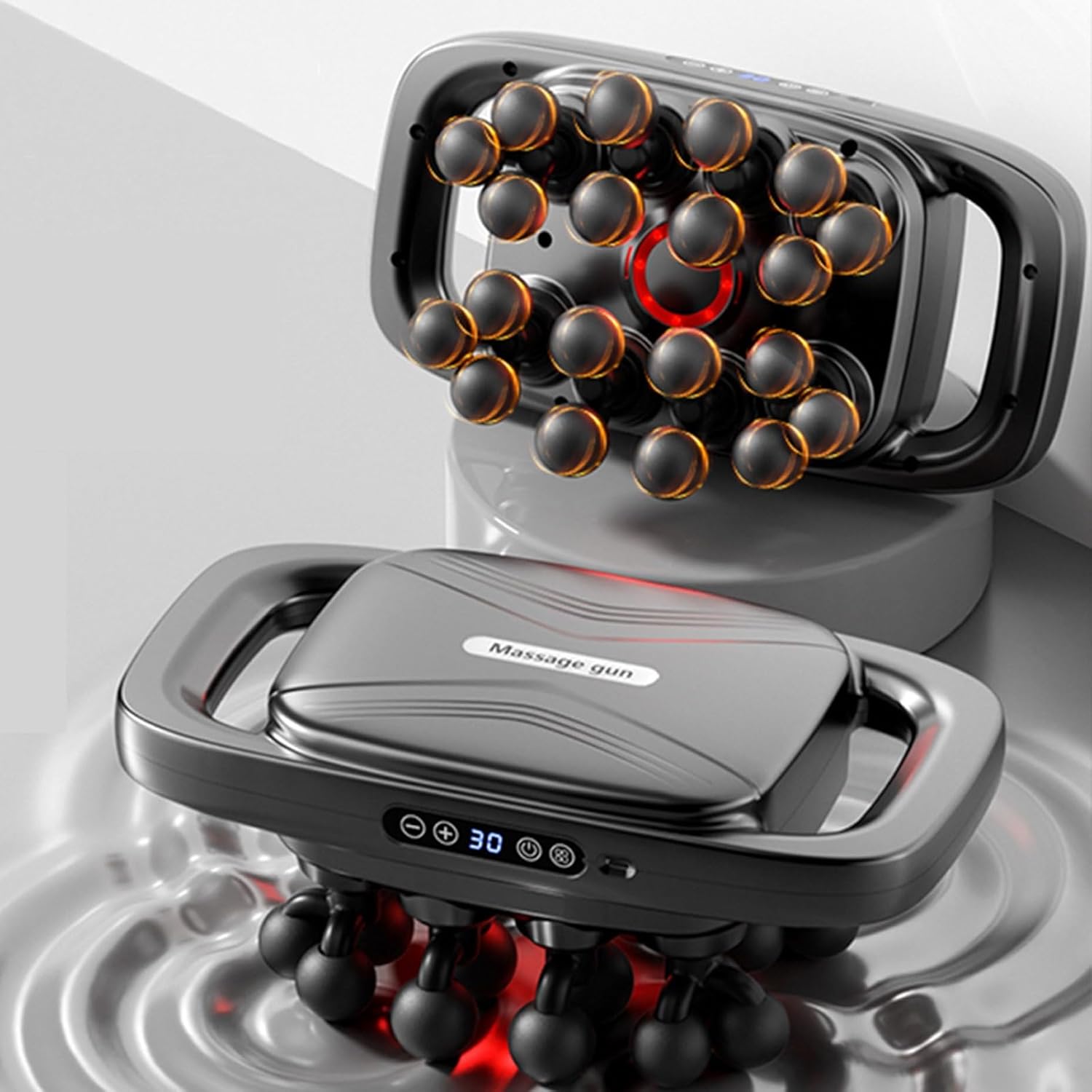 massage gun 20 heads front view