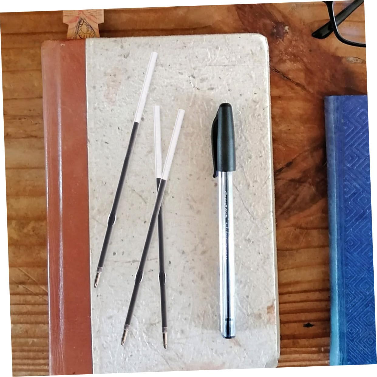 Gadpiparty 4 Ensembles Stylo À Bille Pointe Fine Ecole Stylo Rechargeable Recharge De Stylo Recharges Stylo Bille Noir Recharges De Stylos À Pointe Fine Plastique 200 Pièces * 4