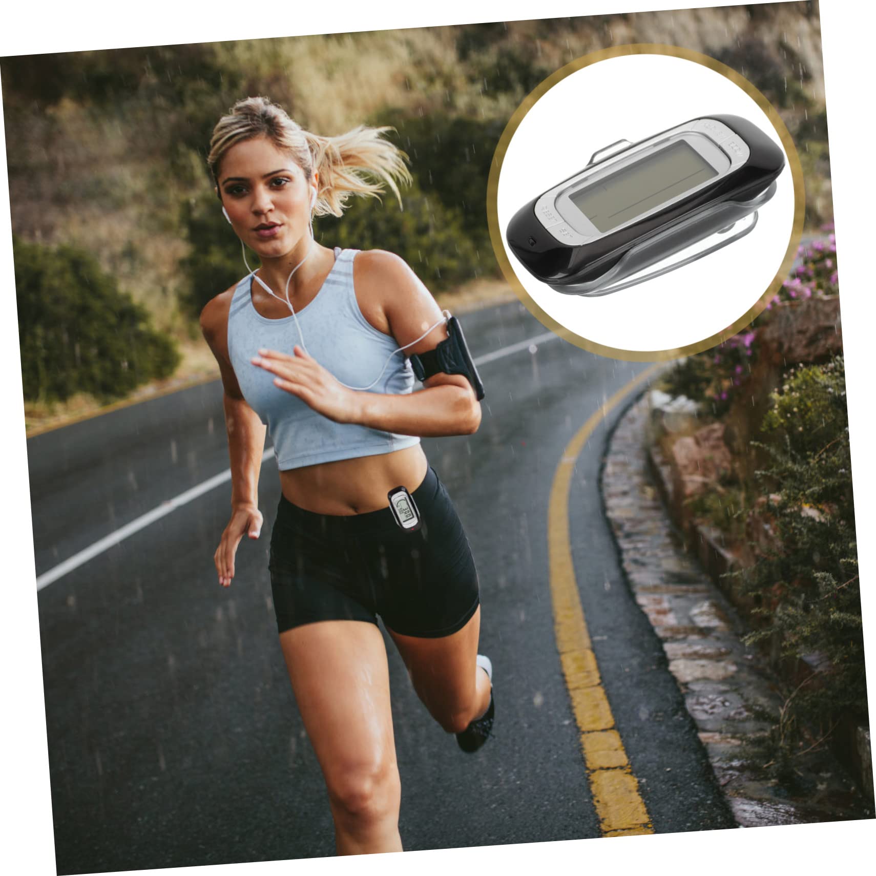 Abaodam Pédomètre Compteur De Pas Podomètres pour Marcher Compteur De Calories Comptoir Podomètre pour Marcher Compteur De Randonnée Pédestre Abdos