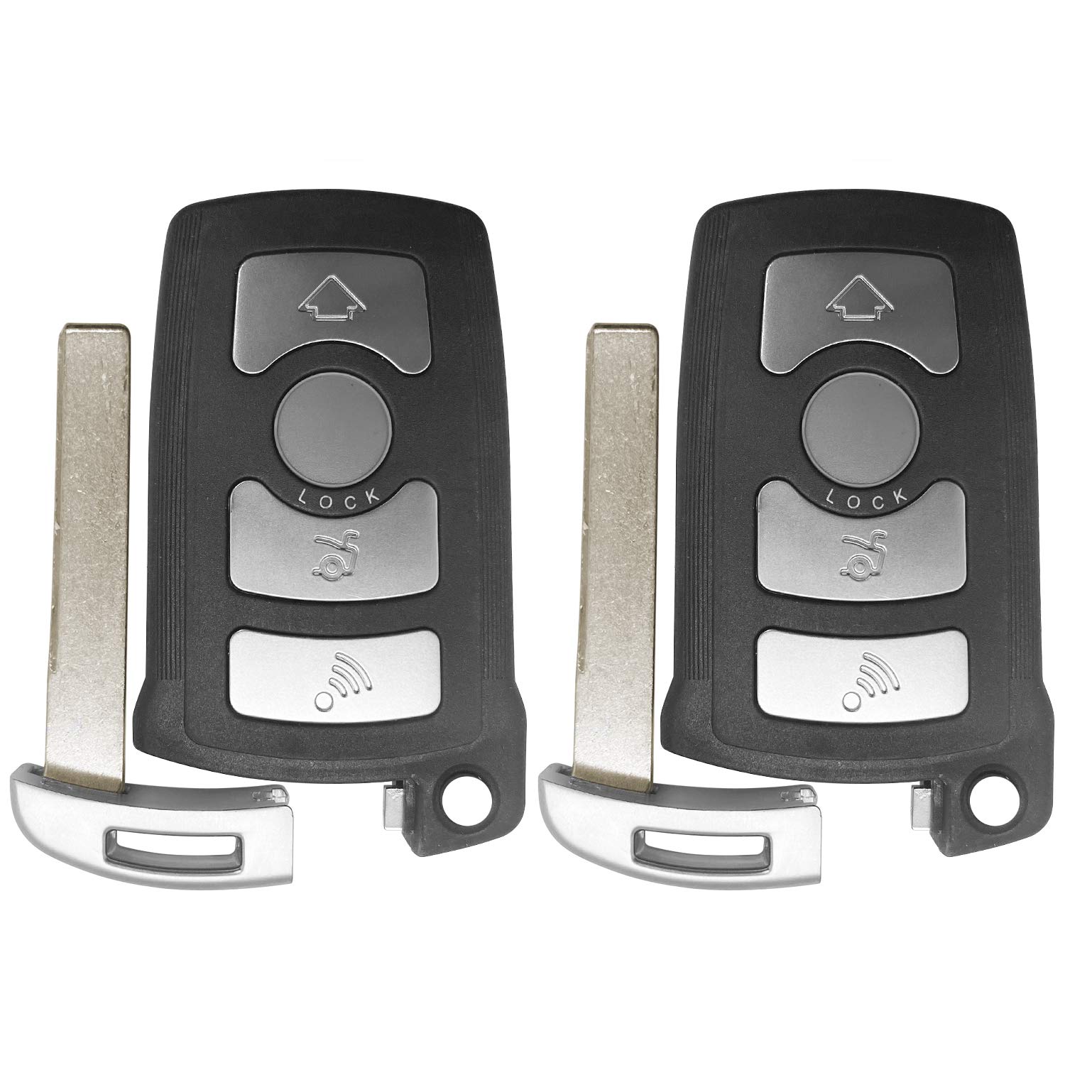 Car Key Fob Replacement for BMW 2003-2008 7 Series 745i 750i 750Li 760i 760Li Keyless Remote 315 MHz FCCID:LX8766S;by AUTO KEY MAX (2)