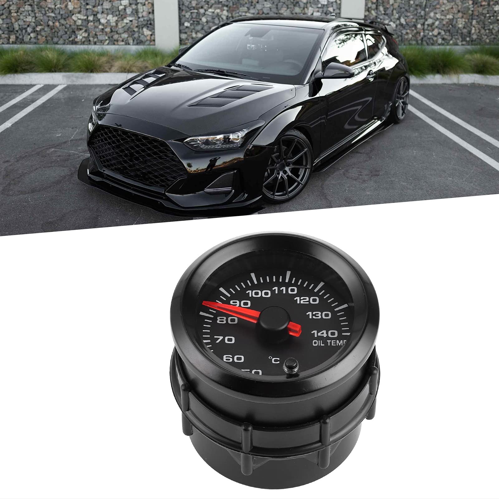 Öltemperaturmessgerät, Autometer digitale Anzeigezeiger, 12 -V -Zeiger mechanischer Wassertemperaturtemperaturmessgeräte für Auto