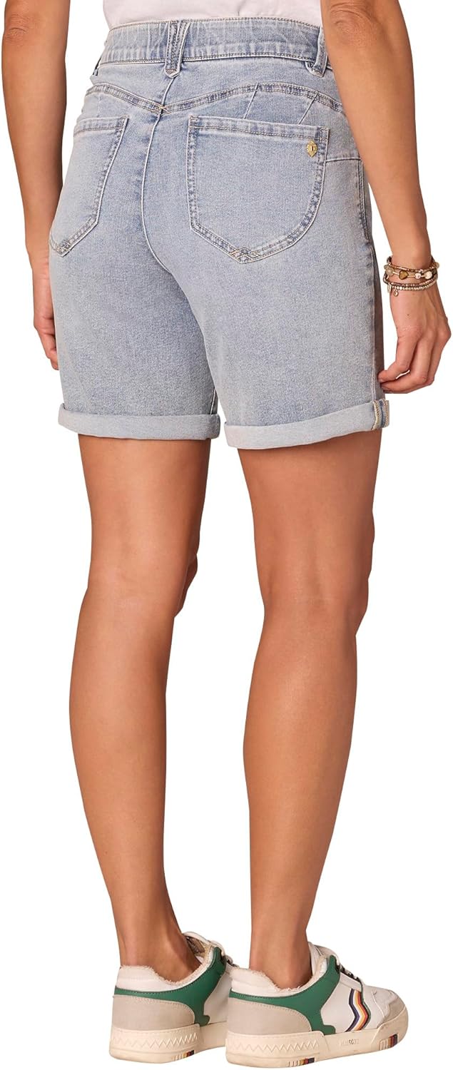 Democracy Women's Ab Solution Mid-Rise Roll Cuff 7" Shorts - Image 2
