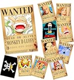 CBKSUHBADE 15in×11in Anime One Piece Wanted Bounty Posters&comma; New Edition&comma; 10 Straw Hat Pirates Crew Zoro&comma; Sanji&comma; Luffy&comma; a Set of 11PCS