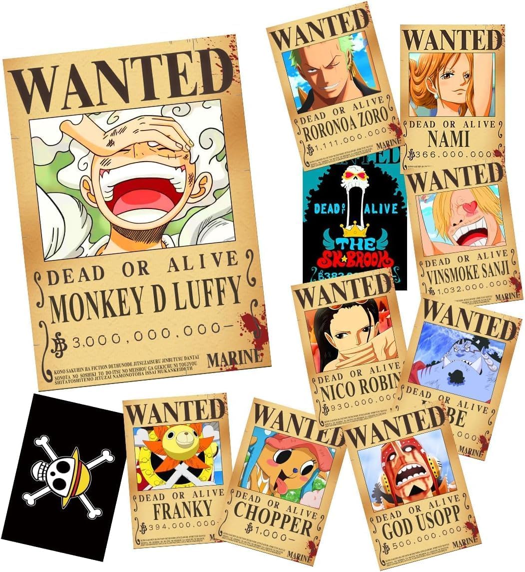 ワンピース WANTEDポスター 11個セット Amazon.com: CBKSUHBADE 15in×11in Anime One Piece Wanted Bounty
