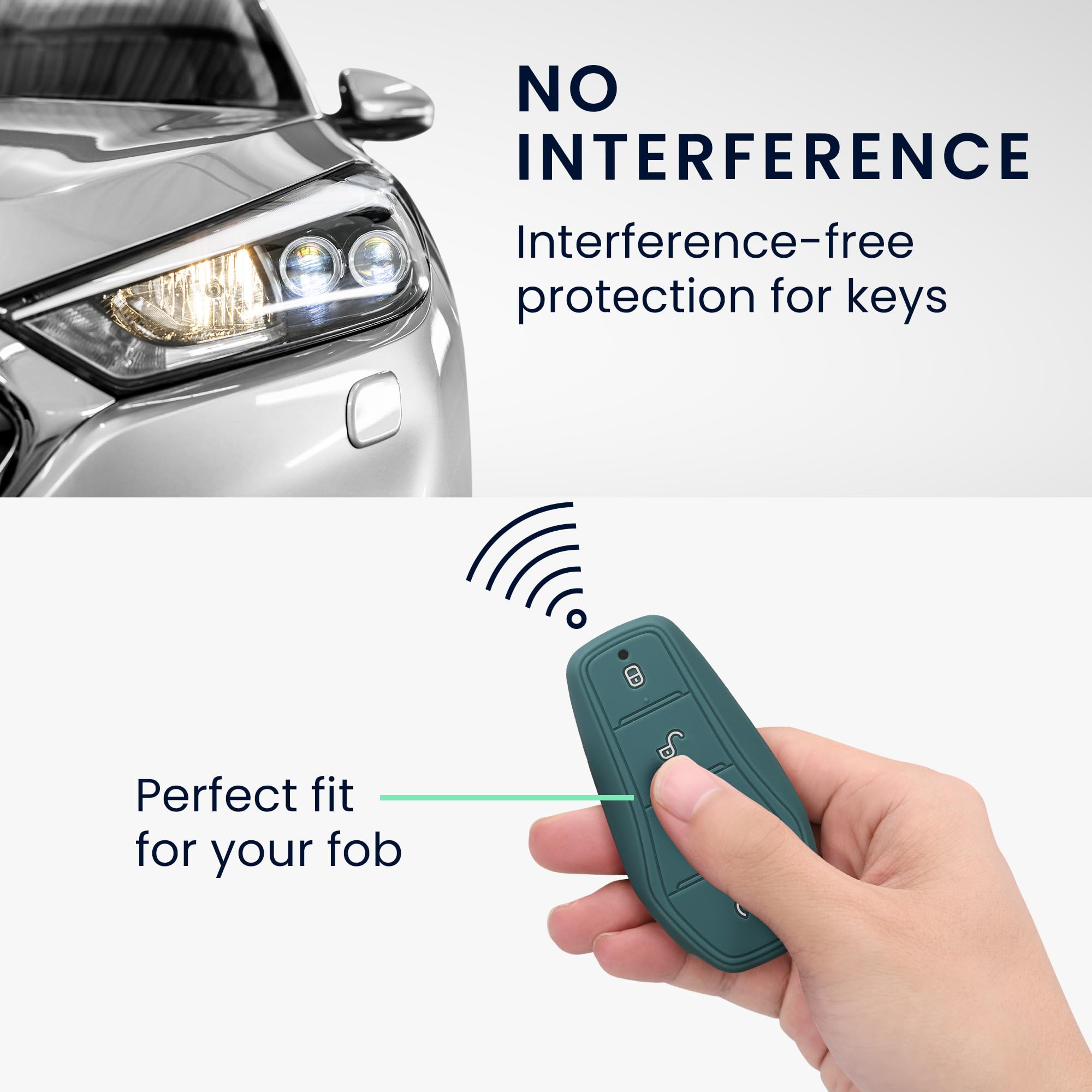 kwmobile leren autosleutel hoesje compatibel met BYD Atto 3 / Sealion/Han/ Tang/Dolphin/Seal - Echt leer in zwart